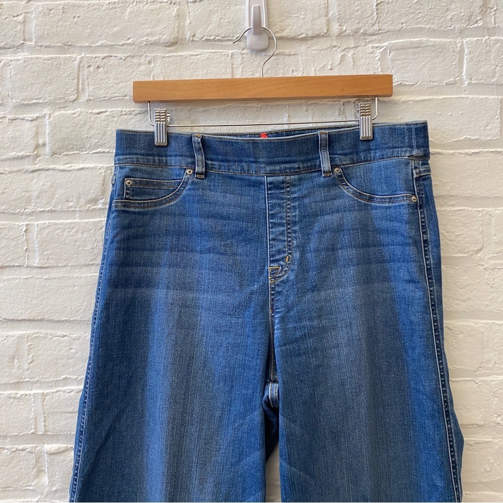 Spanx || Wide Leg Jeans Pull On Front Seam‎ Blue XL - Picture 2 of 8